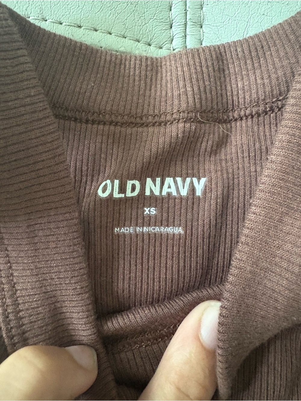 Old Navy Brown Ribbed Racerback Tank Top - Picture 2 of 2